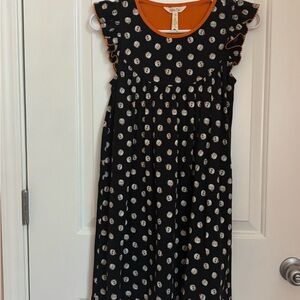 Matilda Jane Black and Orange Polka Dot Dress